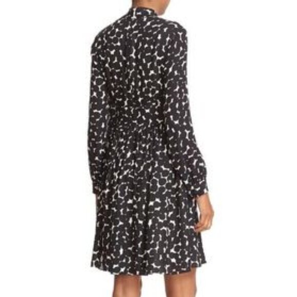 kate spade new york Flared V-Neck Long Sleeves Dress Size 10 - Picture 3 of 6